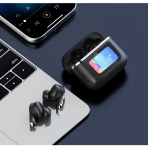 A9 PLUS Touch Screen ANC Fones de ouvido sem fio TWS com cancelamento de ruído Bluetooth 5.4 Cancelamento de ruído ativo