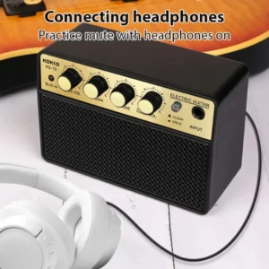 Amplificador pequeno para guitarra eléctrica KOKKO 10W Mini altifalante portátil para prática de guitarra Amplificador