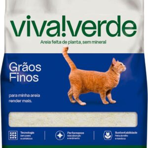 Areia Higiênica Viva Verde Biodegradável Grãos Finos 4kg | para Gatos