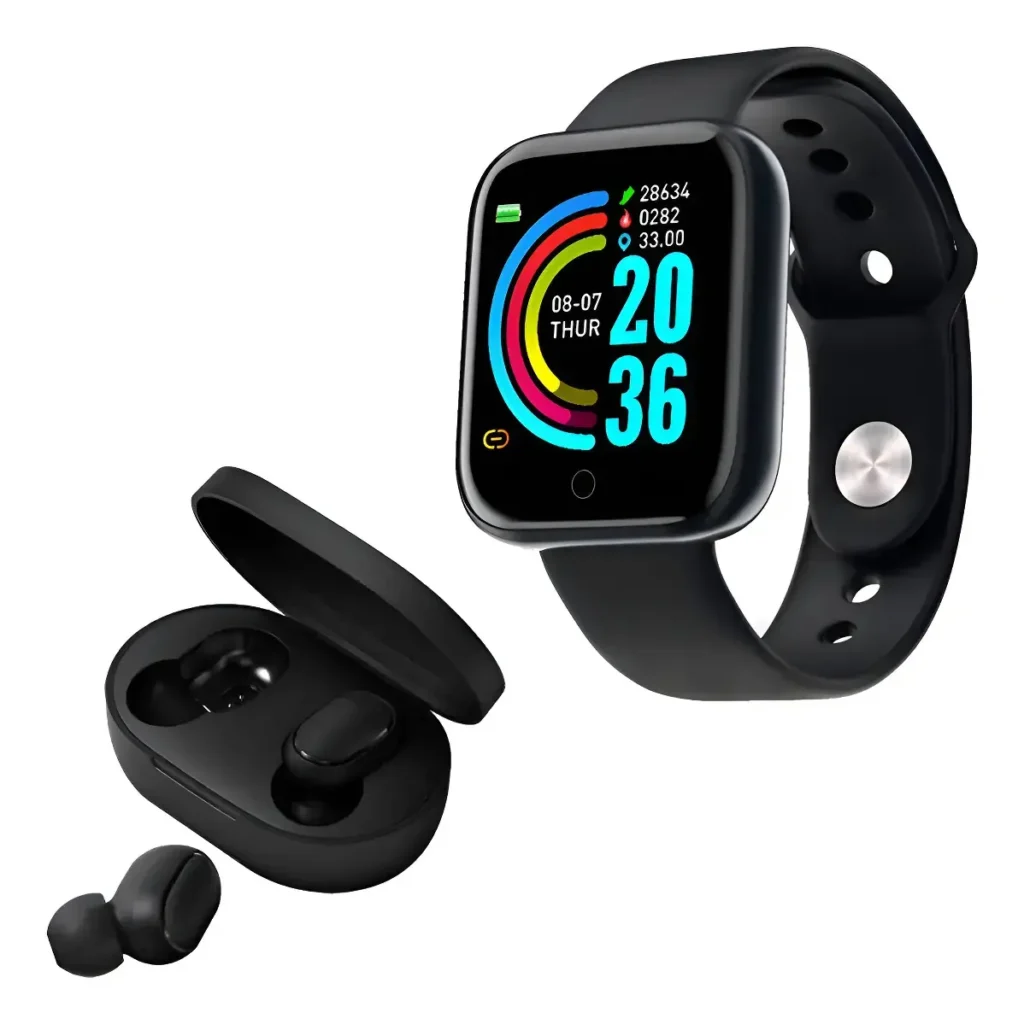 Smartwatch Relógio Inteligente Digital Eletromind Masculino Feminino Fone De Ouvido Sem Fio Bluetooth Preto