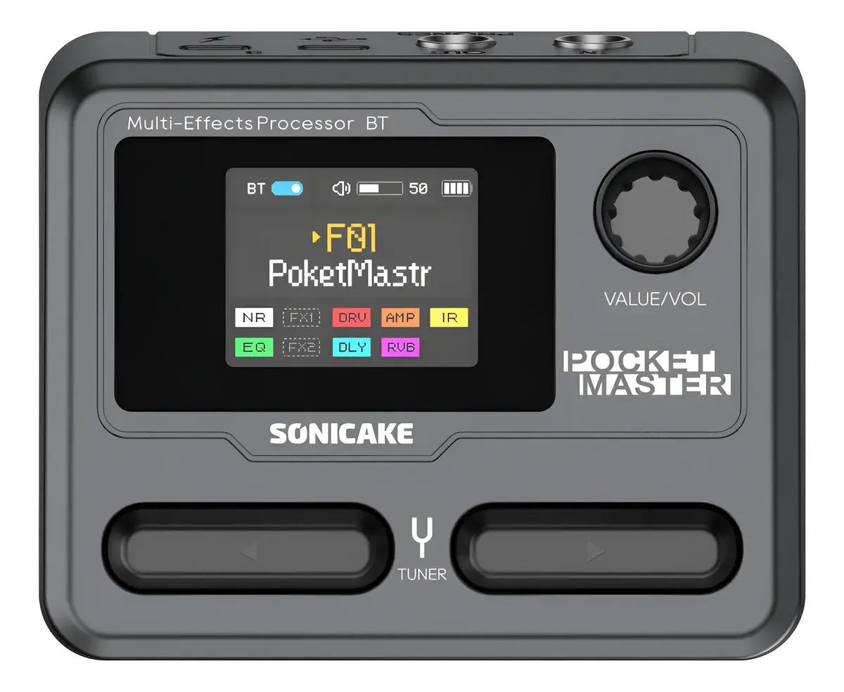Pedal De Vários Efeitos Sonicake Pocket Master Guitar Bass A