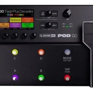 Pedaleira Multiefeitos Line 6 POD Go para Guitarra Baixo Preto