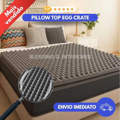Pillow Top Massageador Colchonete Caixa De Ovo Casca Anti-escaras 6 cm