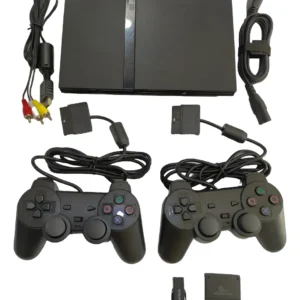 Playstation 2 Ps2 Slim Completo + 02 Controles + 47 Jogos! (Recondicionado)