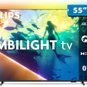 Smart TV Ambilight PHILIPS 55" 4K, 55PUG8100/78 | Comando de Voz, HDR10+/Dolby Atmos, VRR/ALLM, Bluetooth