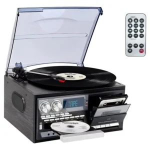 Vedo Toca-discos Vintage 9 Em 1 Com Bluetooth ,rádio Am/fm