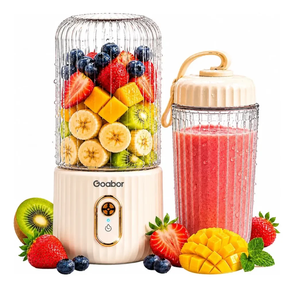 Liquidificador Portátil Gaabor Usb 2 Copos 350ml+280ml Mixer
