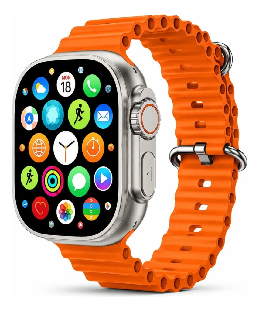 Relógio Smartwatch 2 Pulseiras Inteligente K100 Ultra-3